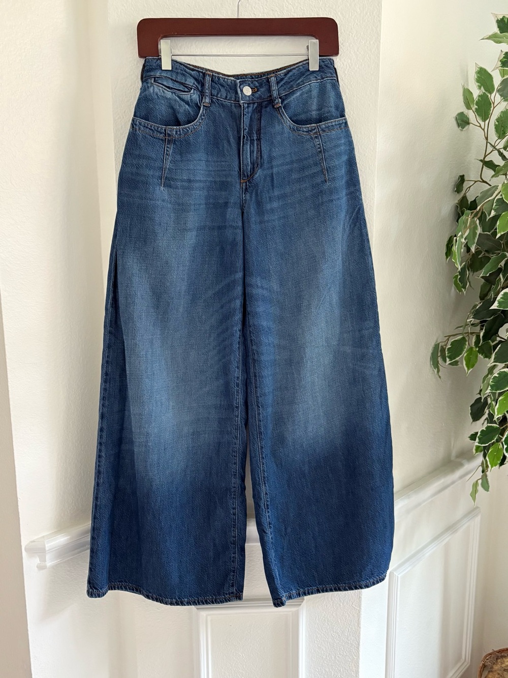 Anthropology Pilcro High Rise Wide Leg Blue Jeans - Picture 4 of 9